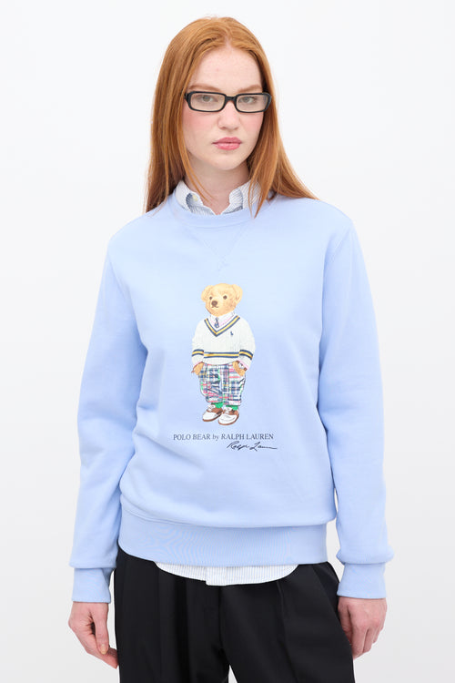 Ralph Lauren Polo Light Blue 
Multicolour Graphic Crewneck