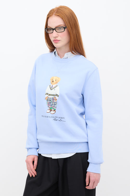 Ralph Lauren Polo Light Blue 
Multicolour Graphic Crewneck