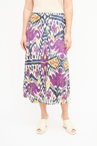 Ralph Lauren Purple 
Multi Leather Fringe Skirt