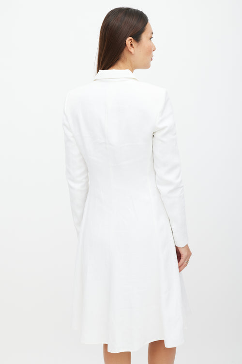 Ralph Lauren White Linen Double Breasted Coat