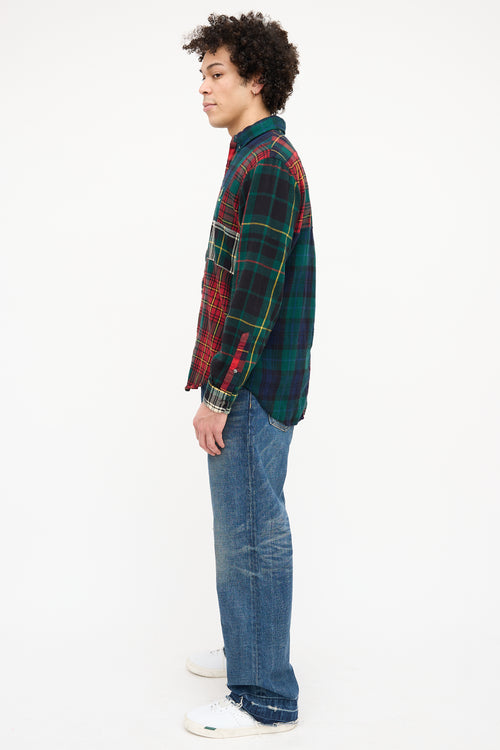 Ralph Lauren X Palace BD Pieced Flannel Shirt