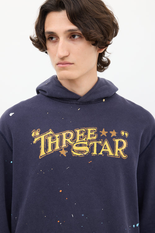 Ralph Lauren Polo Navy 
Multicolour Paint Splatter Hoodie