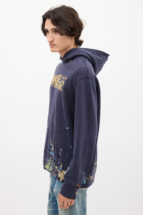 Ralph Lauren Polo Navy 
Multicolour Paint Splatter Hoodie