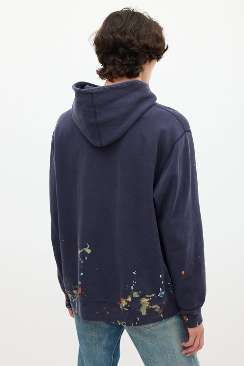 Ralph Lauren Polo Navy 
Multicolour Paint Splatter Hoodie