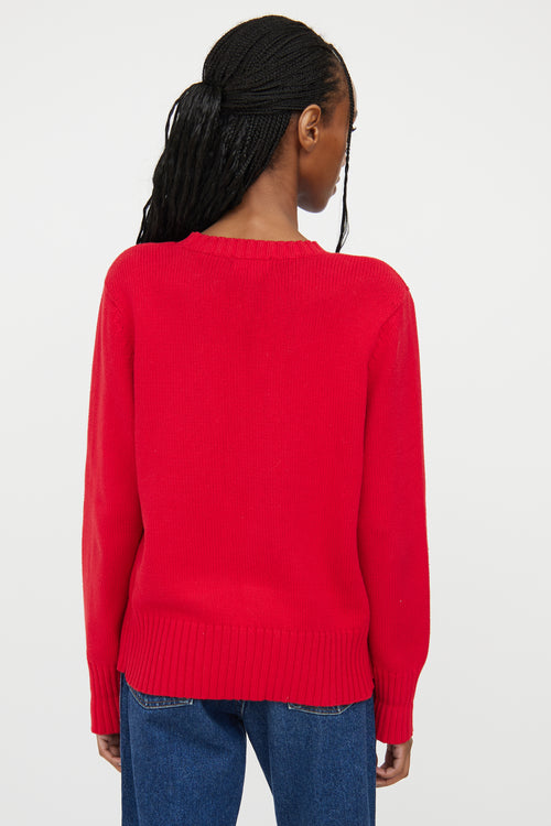 Ralph Lauren Polo Red Knit Flag Sweater