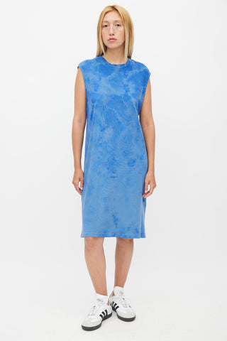 Raquel Allegra Blue Tie Dye Knit Dress