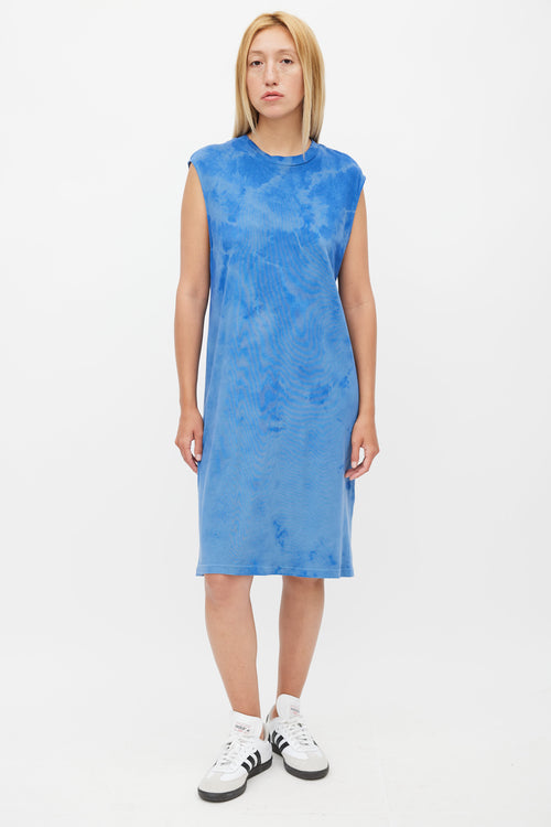 Raquel Allegra Blue Tie Dye Knit Dress