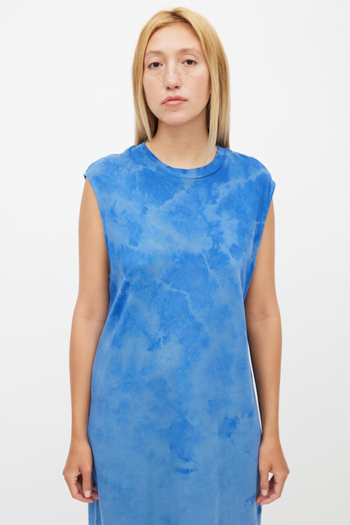 Raquel Allegra Blue Tie Dye Knit Dress