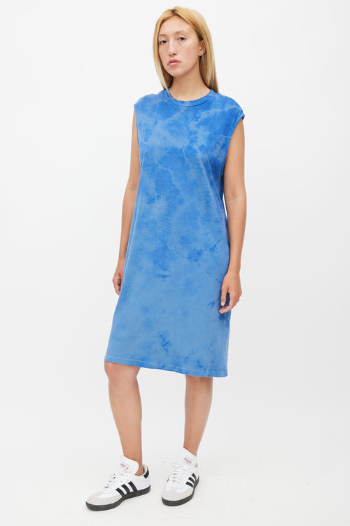 Raquel Allegra Blue Tie Dye Knit Dress