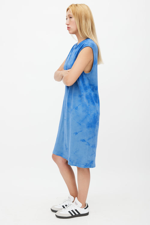 Raquel Allegra Blue Tie Dye Knit Dress