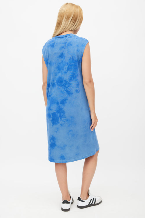 Raquel Allegra Blue Tie Dye Knit Dress