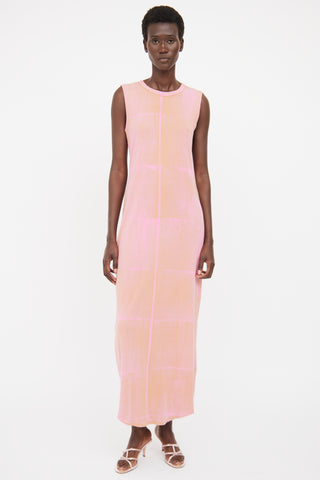 Raquel Allegra Brown 
Pink Cotton Tank Dress