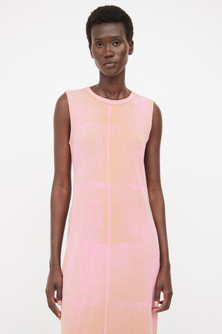 Raquel Allegra Brown 
Pink Cotton Tank Dress