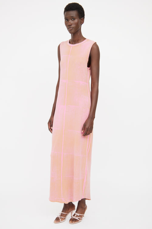 Raquel Allegra Brown 
Pink Cotton Tank Dress