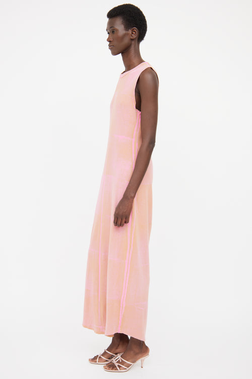 Raquel Allegra Brown 
Pink Cotton Tank Dress