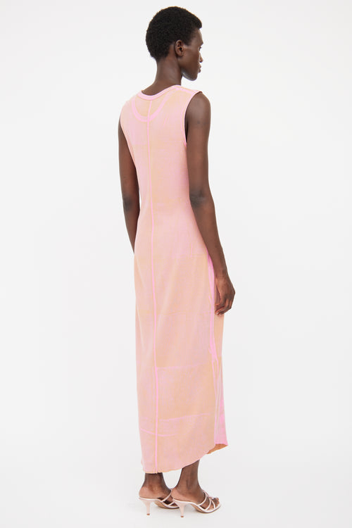 Raquel Allegra Brown 
Pink Cotton Tank Dress