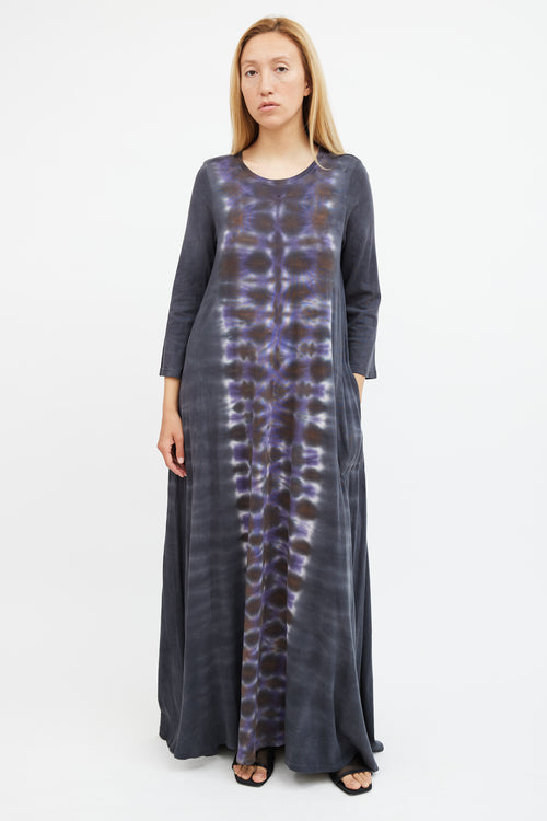 Raquel Allegra Blue Tie Dye T-Shirt Maxi Dress