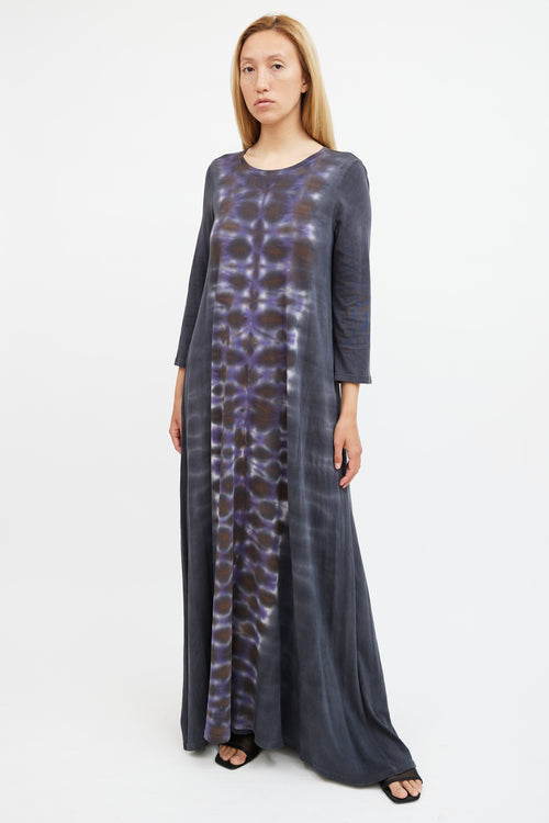 Raquel Allegra Blue Tie Dye T-Shirt Maxi Dress