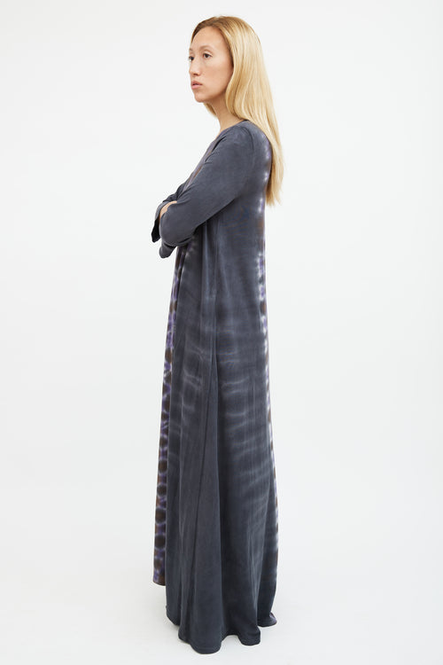 Raquel Allegra Blue Tie Dye T-Shirt Maxi Dress