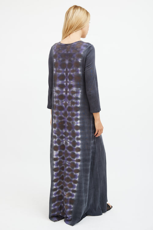 Raquel Allegra Blue Tie Dye T-Shirt Maxi Dress