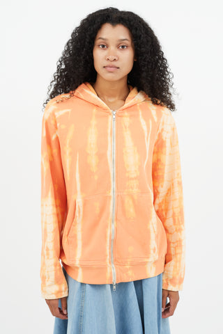 Raquel Allegra Orange Tie Dye Hoodie