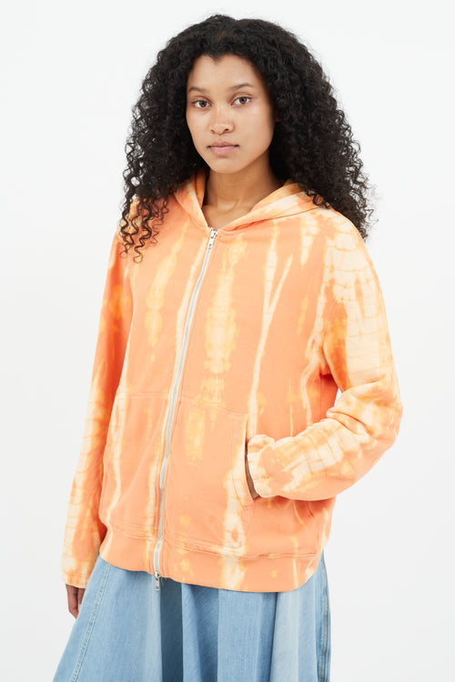 Raquel Allegra Orange Tie Dye Hoodie