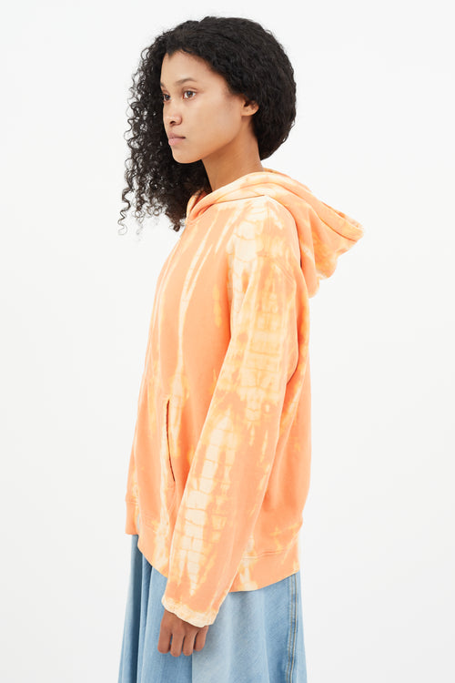 Raquel Allegra Orange Tie Dye Hoodie