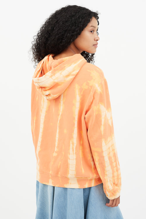 Raquel Allegra Orange Tie Dye Hoodie