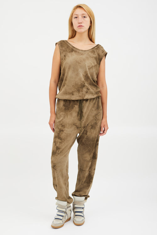 Raquel Allegra Green Tie Dye Jumpsuit