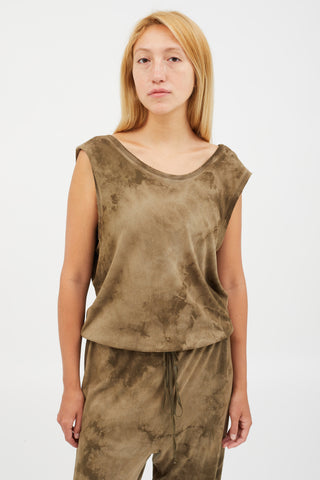 Raquel Allegra Green Tie Dye Jumpsuit