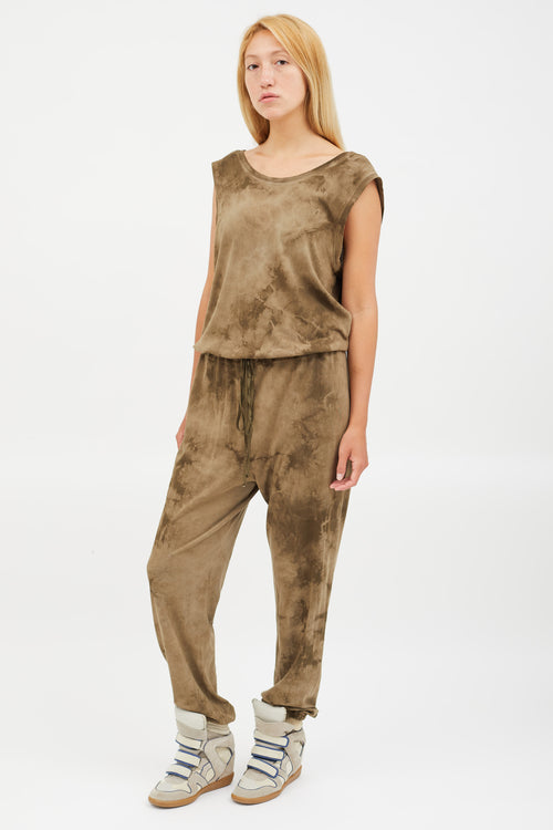 Raquel Allegra Green Tie Dye Jumpsuit