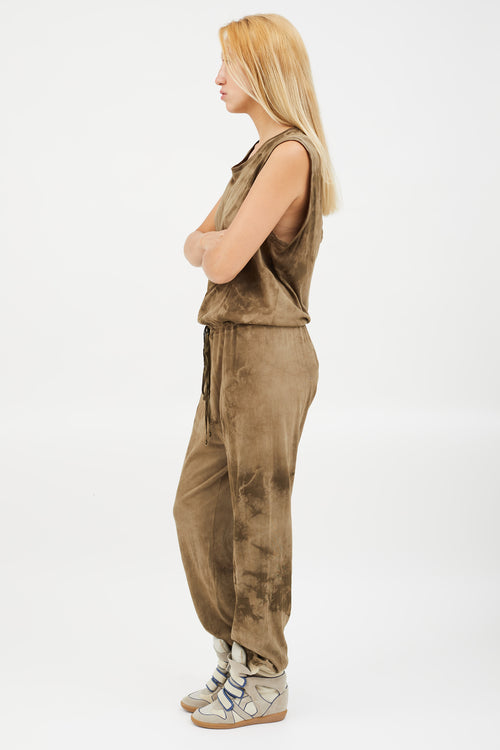 Raquel Allegra Green Tie Dye Jumpsuit