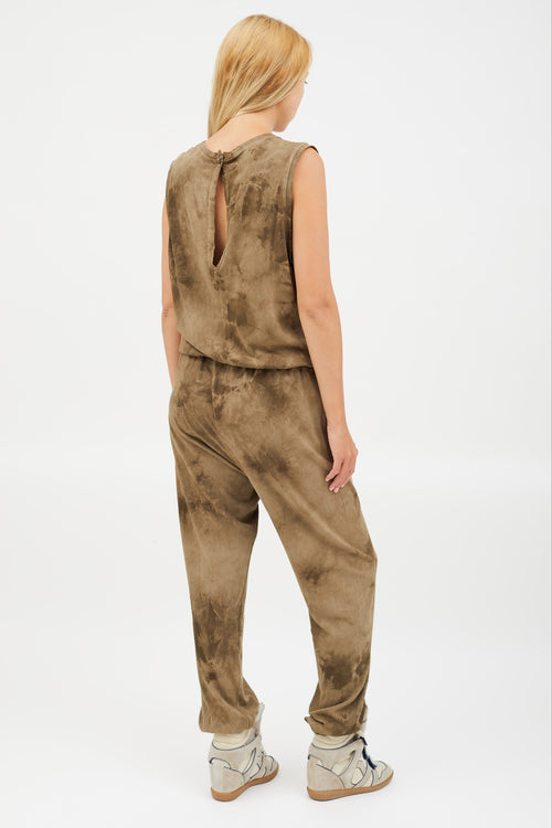 Raquel Allegra Green Tie Dye Jumpsuit