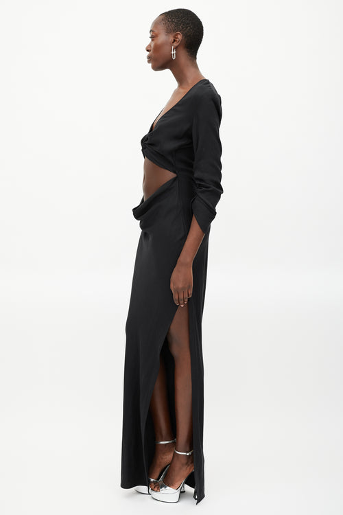 Rat 
Boa Black Tencel Maxi Costella Dress