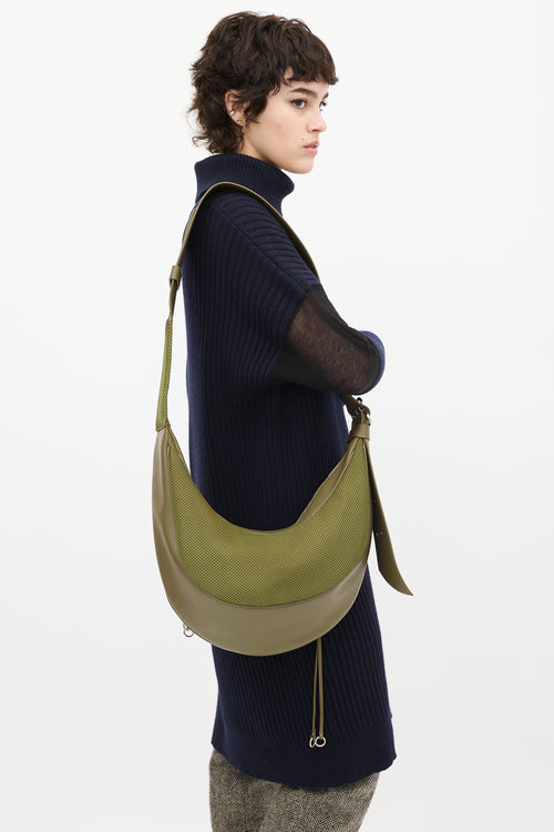 Ratio Et Motus Green Khaki Leather Eclipse Crossbody Bag