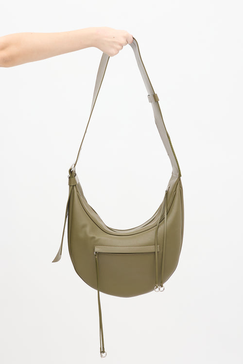 Ratio Et Motus Green Khaki Leather Eclipse Crossbody Bag