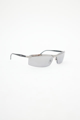 Ray-Ban Silver 3296 Rectangular Sunglasses