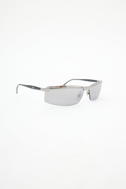 Ray-Ban Silver 3296 Rectangular Sunglasses