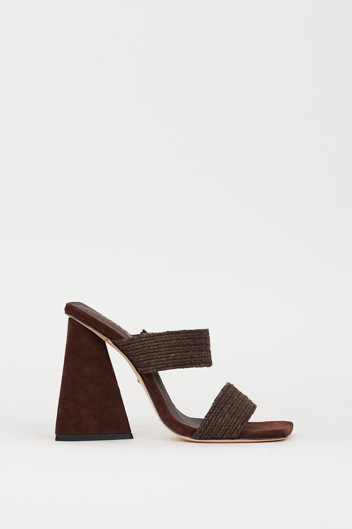 Raye Brown Suede 
Jute Lula Heel