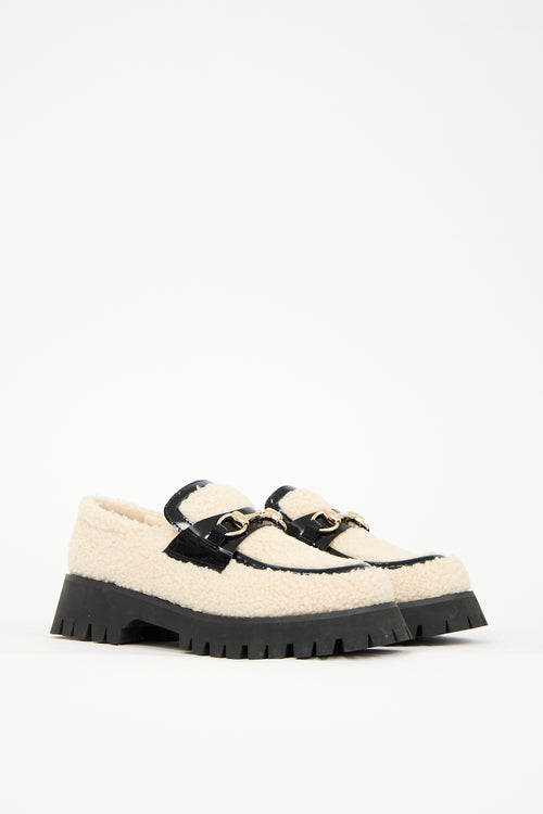 Raye Cream 
Black Fleece Sven Loafer