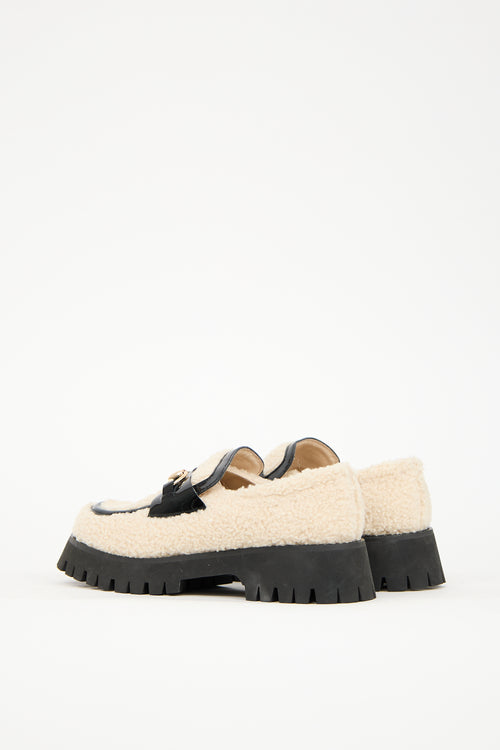 Raye Cream 
Black Fleece Sven Loafer