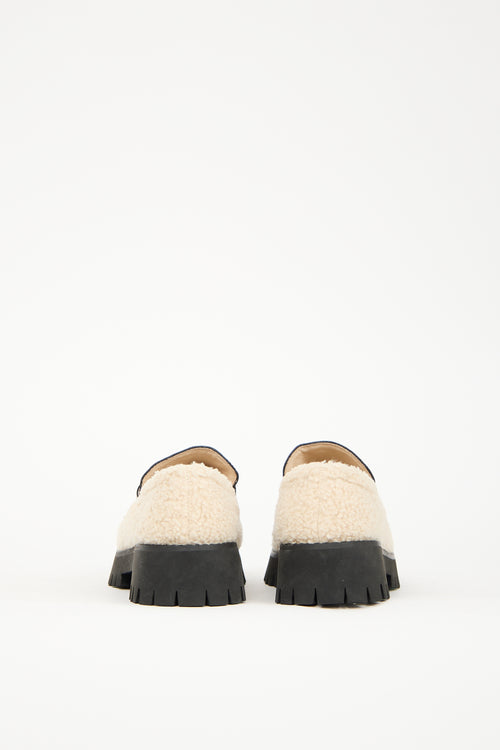 Raye Cream 
Black Fleece Sven Loafer