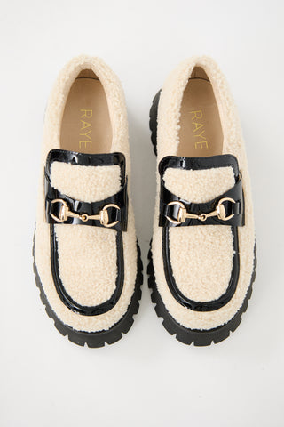 Raye Cream 
Black Fleece Sven Loafer