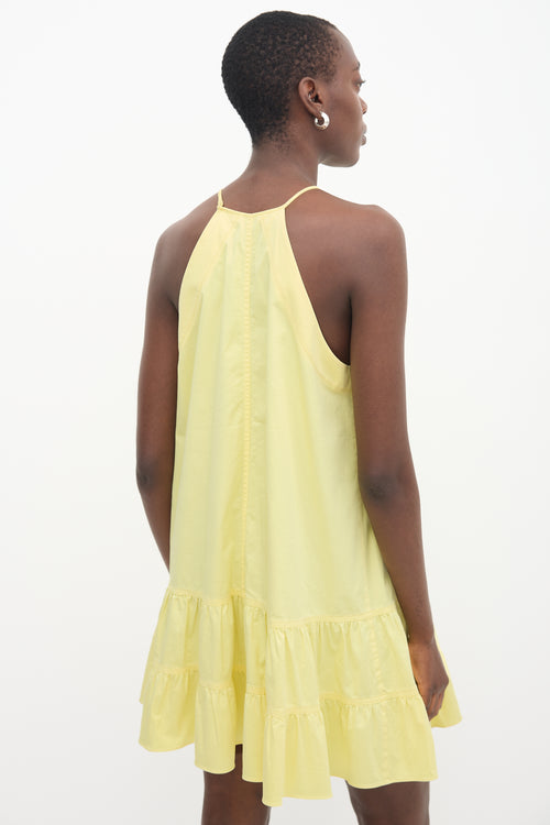 Rebecca Taylor Yellow Halter Ruffle Dress