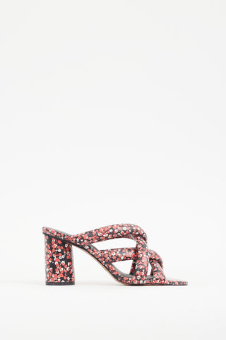 Rebecca Minkoff Red 
Multicolour Floral Amandine Heel