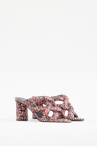 Rebecca Minkoff Red 
Multicolour Floral Amandine Heel