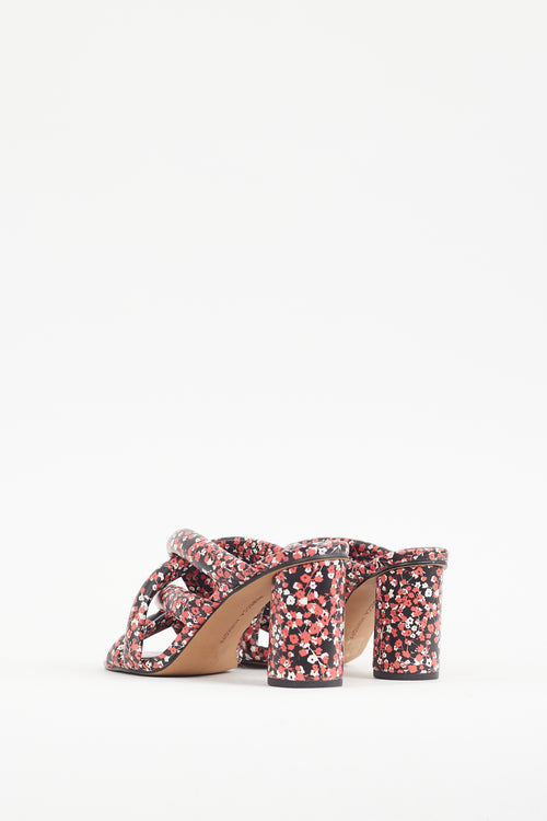 Rebecca Minkoff Red 
Multicolour Floral Amandine Heel