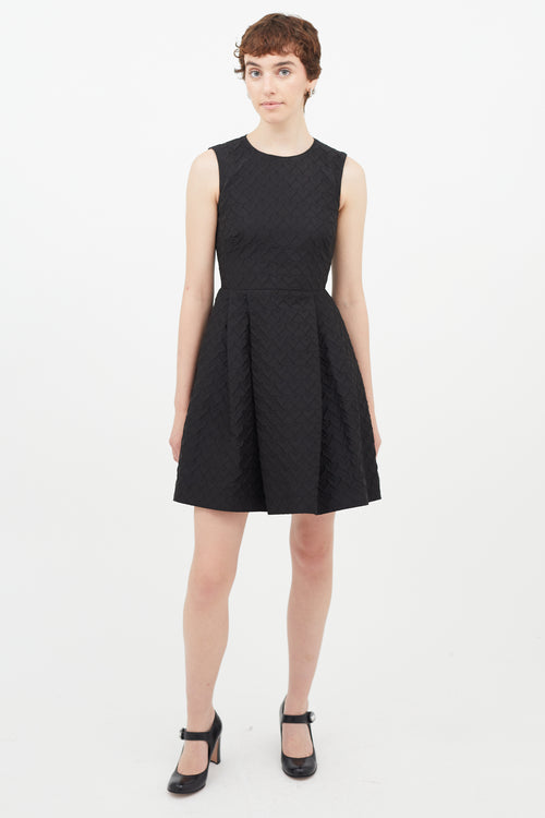 Red Valentino Black Heart Pleated Dress