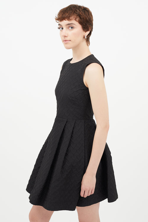 Red Valentino Black Heart Pleated Dress