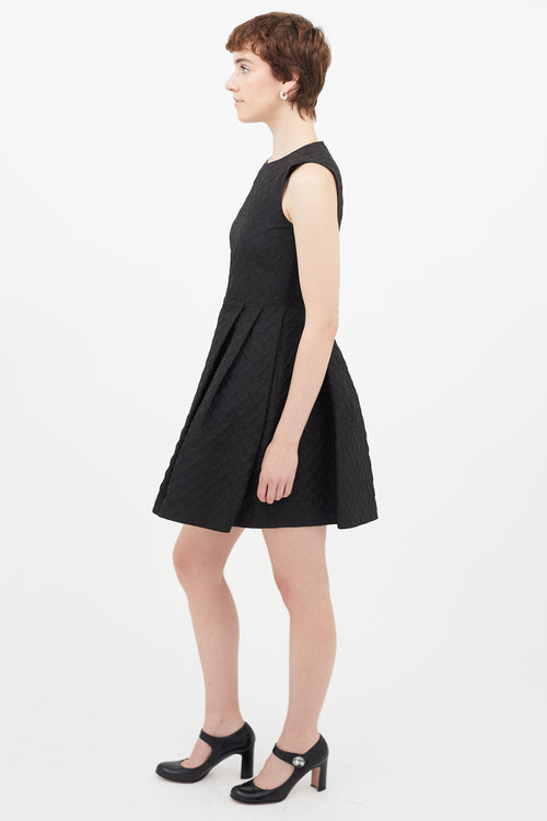 Red Valentino Black Heart Pleated Dress